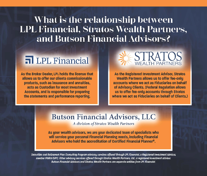 image showing What is the difference between LPL, Stratos, and Butson Financial Advisors, LLC (“BFA”)?